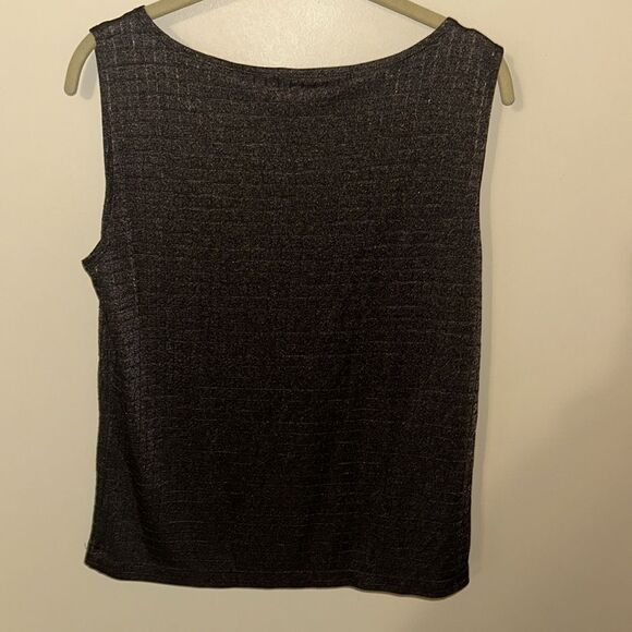 Chicos brown square patterned sleeves top size 2 - Picture 4 of 6